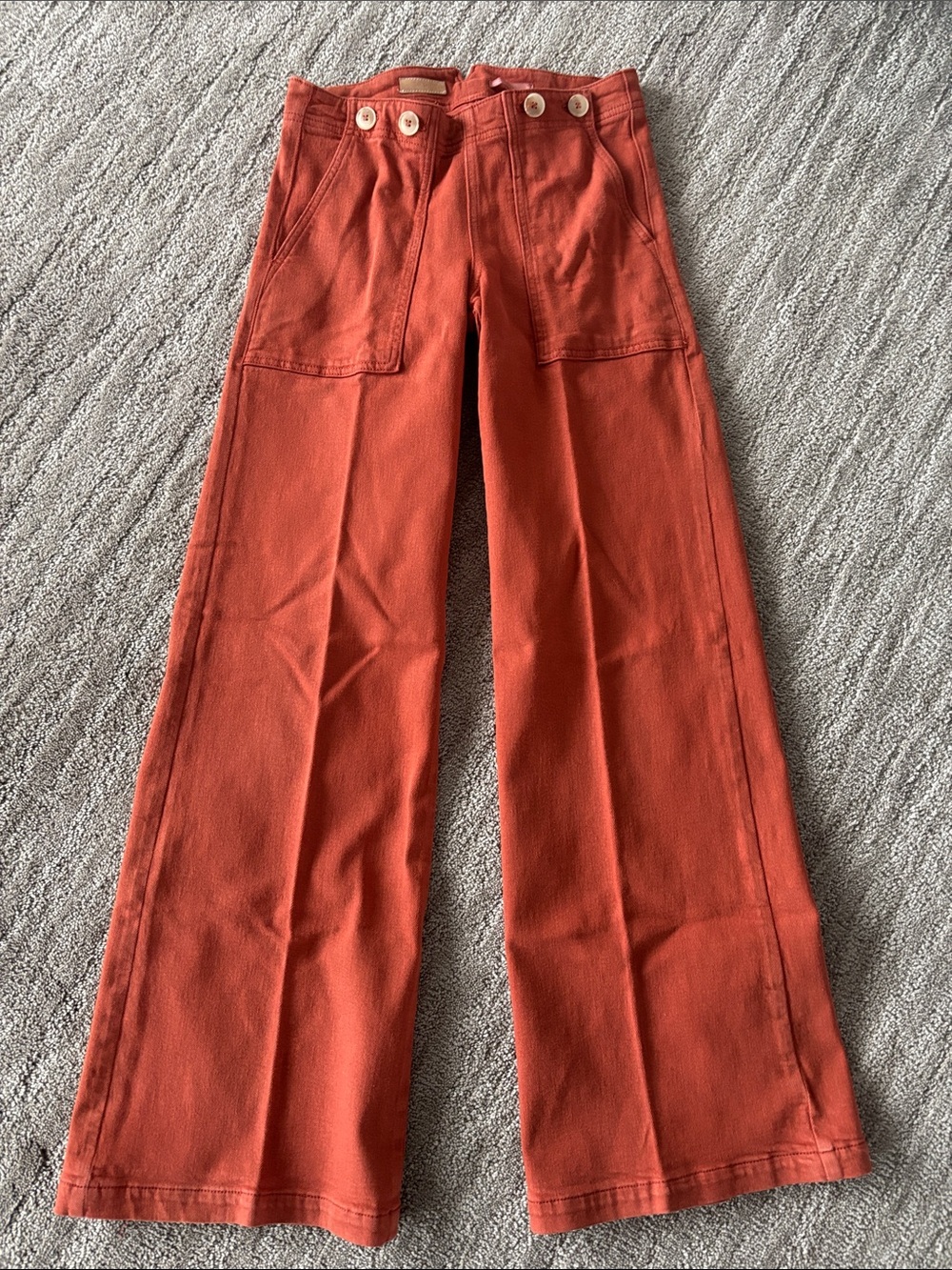 Women’s Rust Wide-Leg Utility Pants